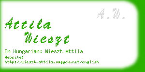 attila wieszt business card